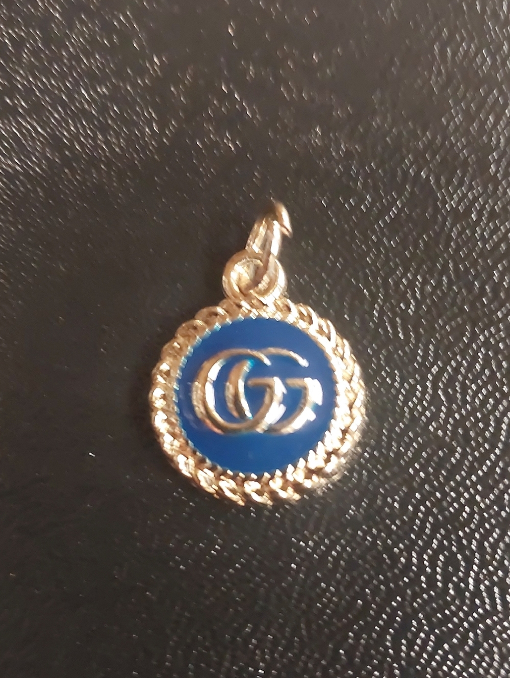 GG Navy Blue & Gold Charm Pendant
